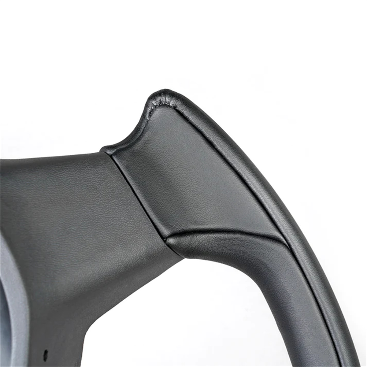 Black Leather Yoke Steering Wheel for Tesla Model 3 / Y