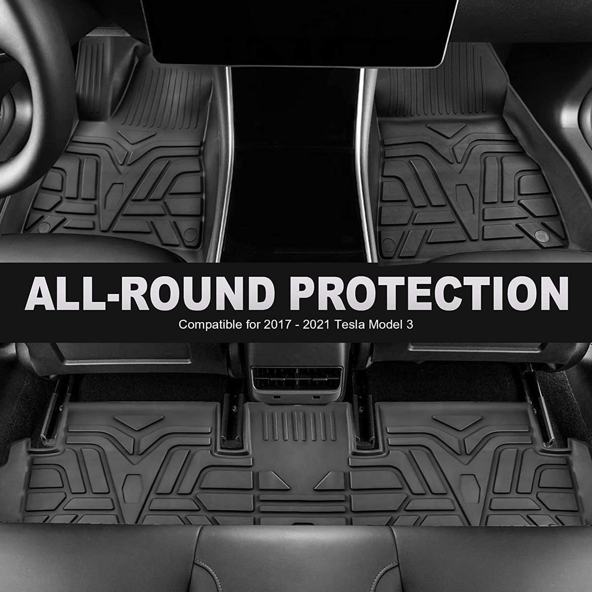 TPE All Weather Tesla Model 3 Floor Mats (2017-2022) Left rudder
