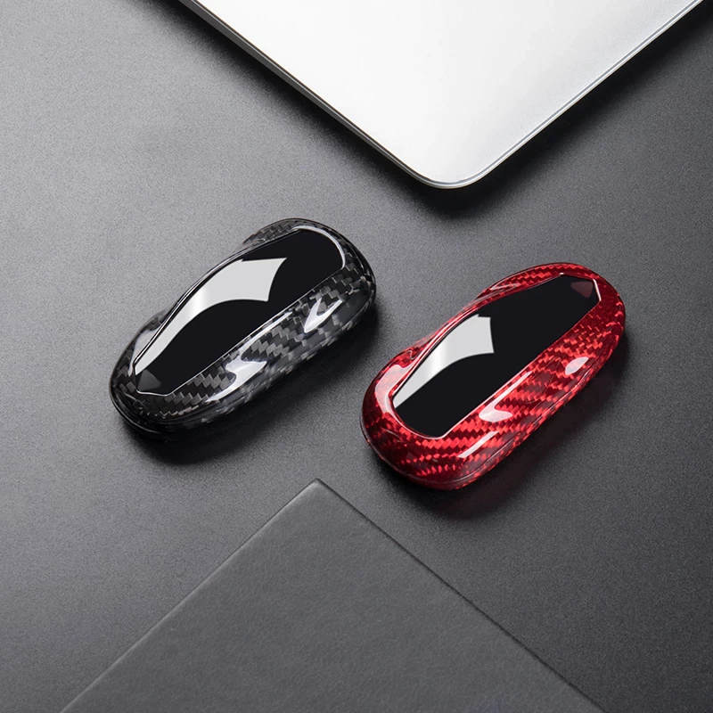 Carbon Fiber Key Fob Cover For Tesla Model S（2012-2018)