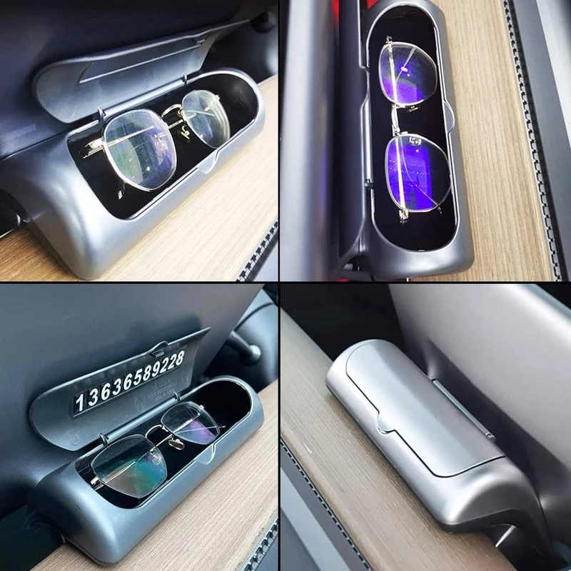 Car Glasses Case Holder Sunglasses Storage Box for Tesla Model Y  Accessories