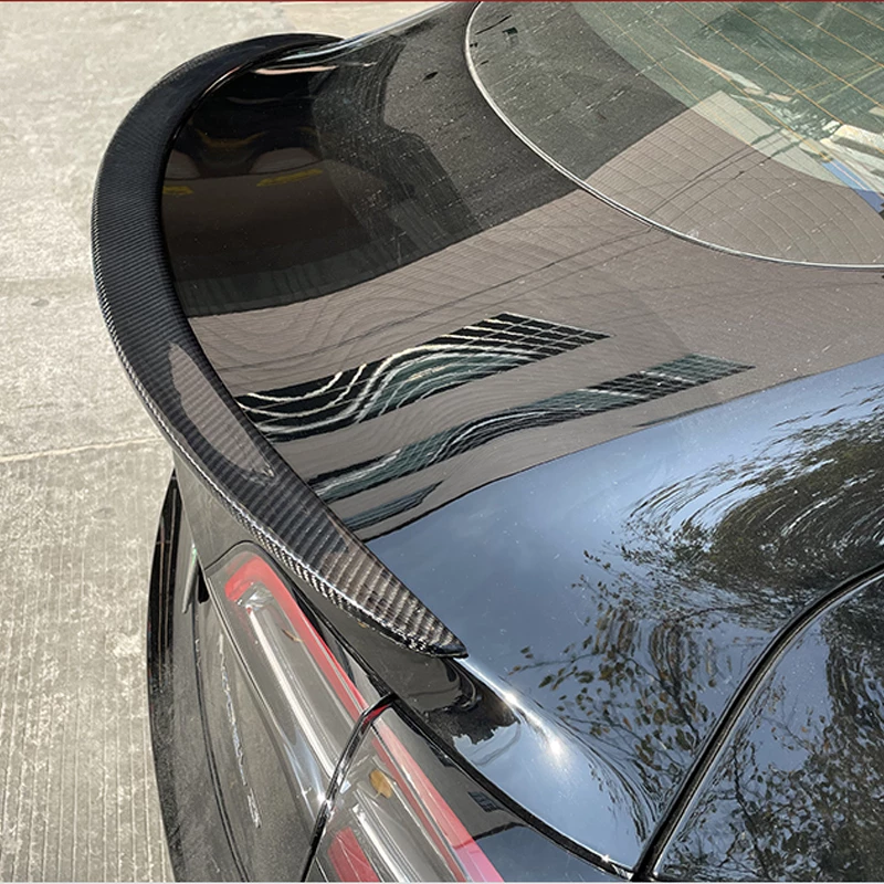 Tesla Model 3 Rear Spoiler - Real Molded Carbon Fiber