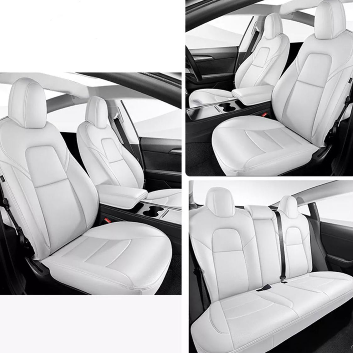 Tesla Model 3 Seat Covers, 2017-2023 Tesla Model 3 Leather Seat