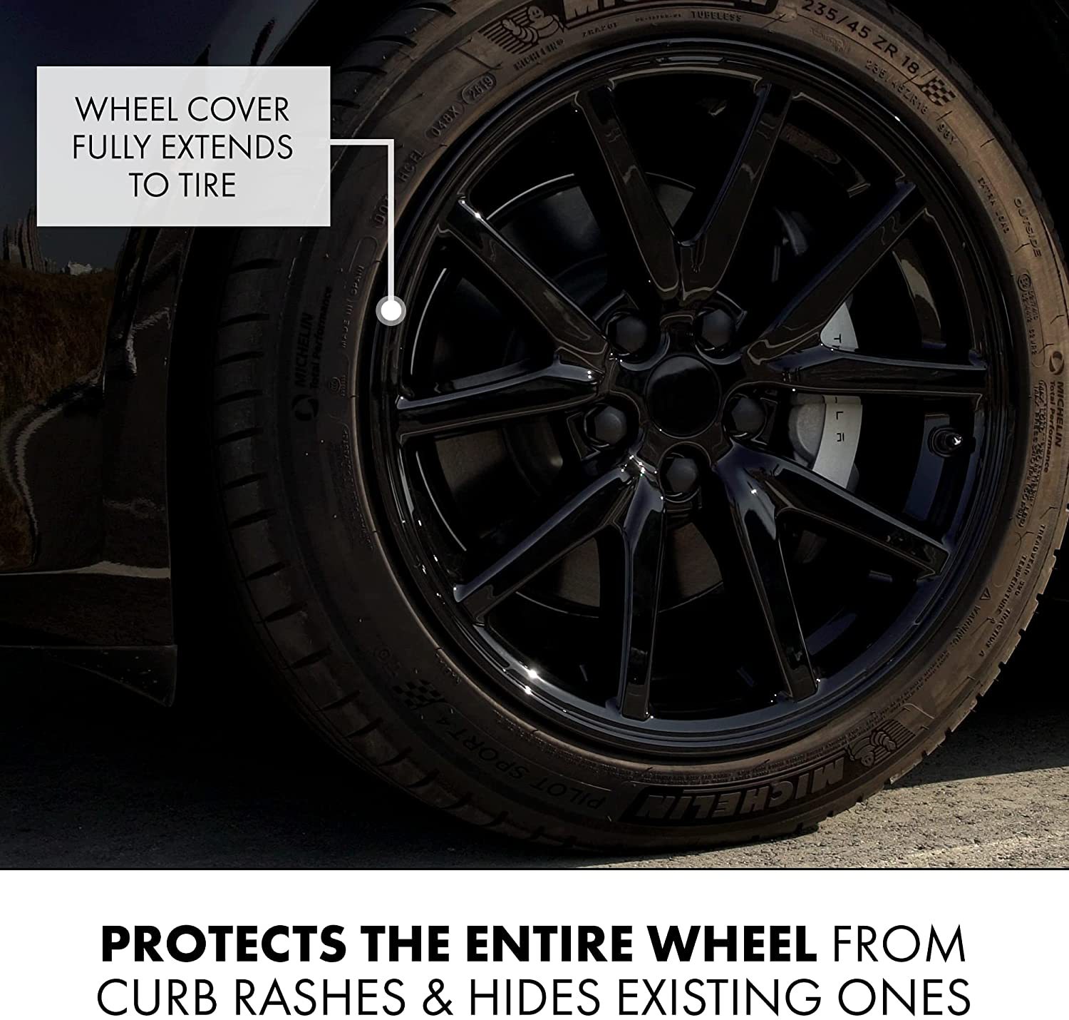 18-Inch Hub Caps fits Tesla Model 3 (4 pcs)