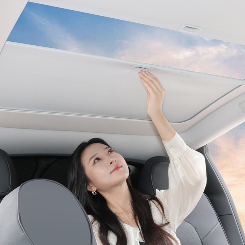 Retractable Glass Roof Sunshade for Tesla Model 3/Y