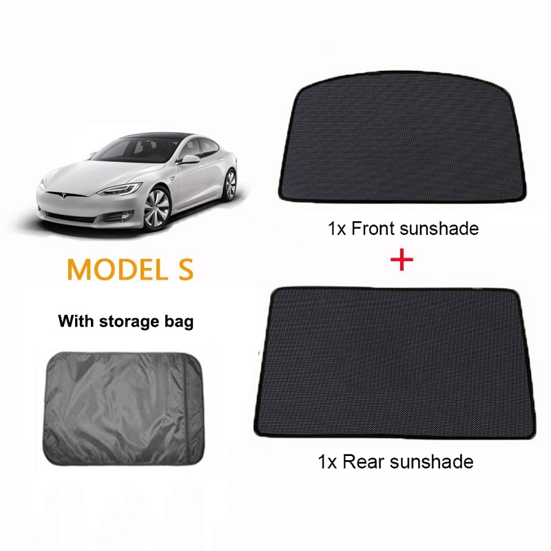 Tesla Model S Glass Roof Sunshade & Front And Rear Sunroof Shades