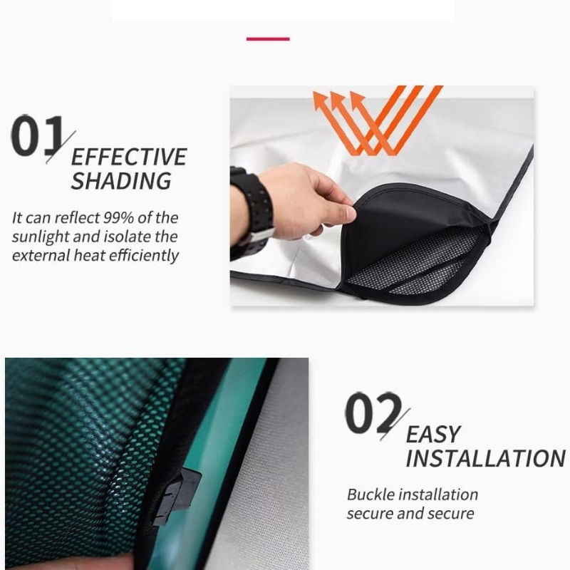 Tesla Model S Glass Roof Sunshade & Front And Rear Sunroof Shades