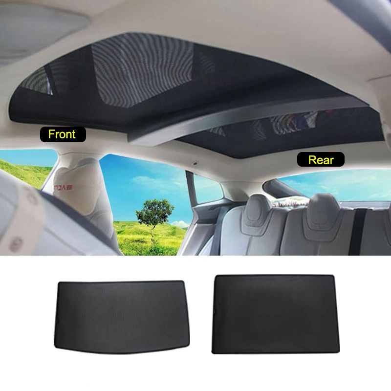 Tesla Model S Glass Roof Sunshade & Front And Rear Sunroof Shades