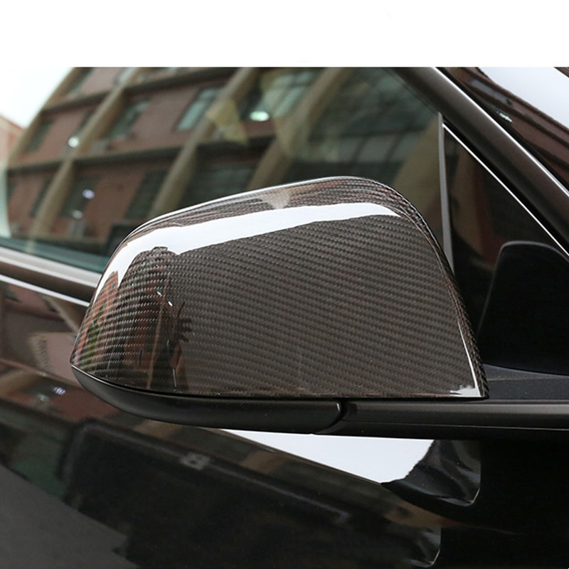 Precision Carbon Fiber Side Mirror Caps for Tesla Model X (1 Pair)
