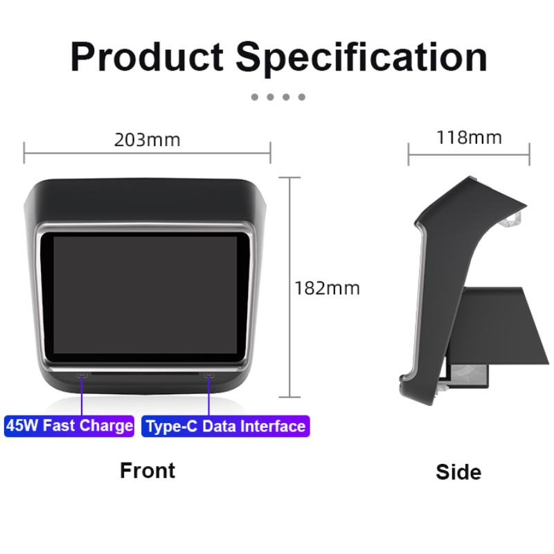 Tesla Model 3/Y NEW 7.2” Rear Entertainment & Climate Control Display