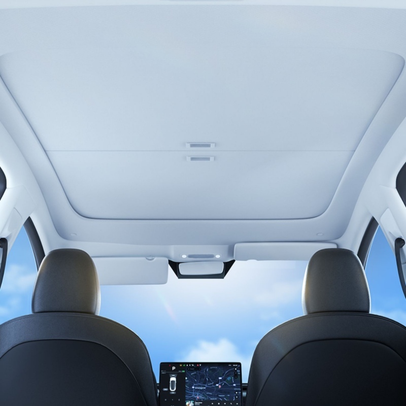 Retractable Glass Roof Sunshade for Tesla Model 3/Y