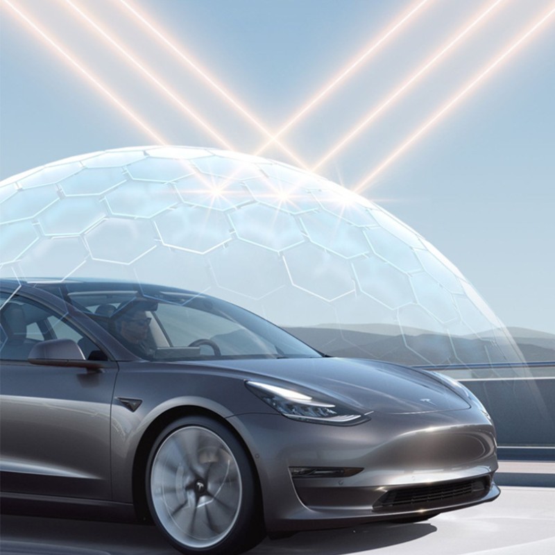Retractable Glass Roof Sunshade for Tesla Model 3/Y