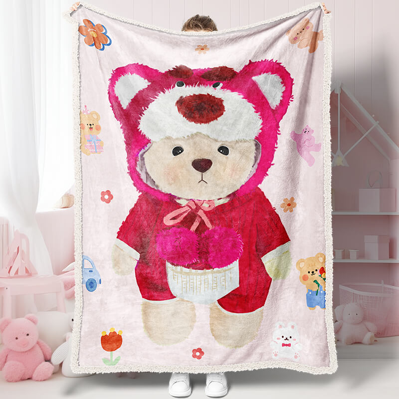 Strawberry Bedding Bears™ Blanket