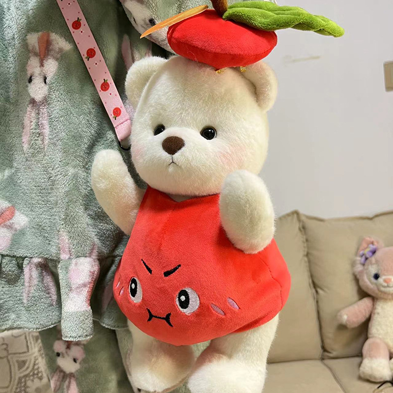 Apple Bear Bag with Strap(Outfit Only)