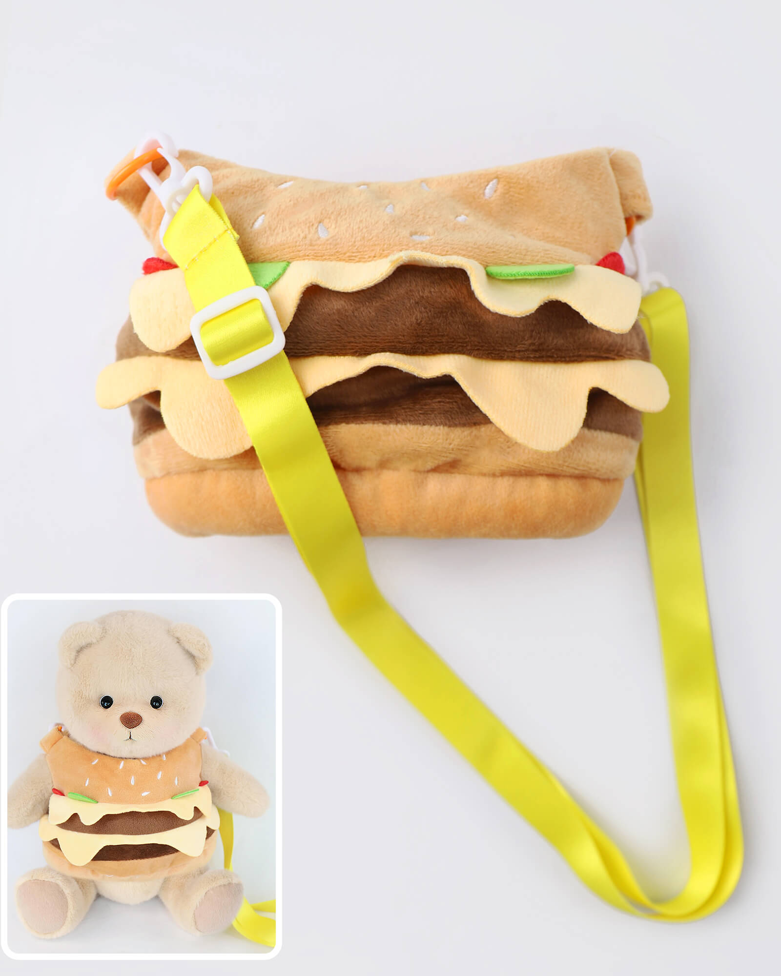 Hamburger Bear Bag with Strap(Outfit Only) | Teddy Bear Clothes-Getahug