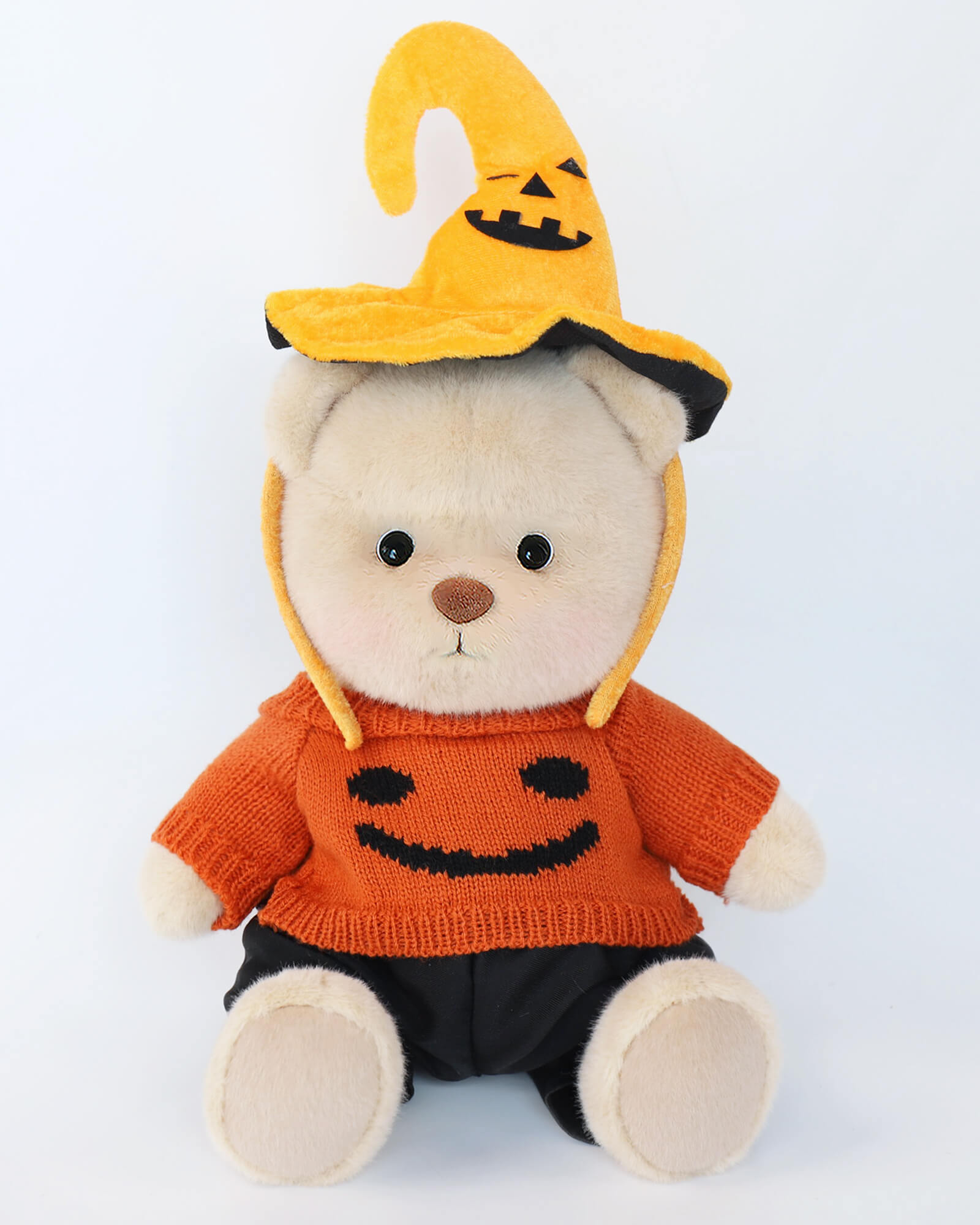 Halloween Pumpkin Necklace | Handmade Jointed Teddy Bear Gift-Getahug