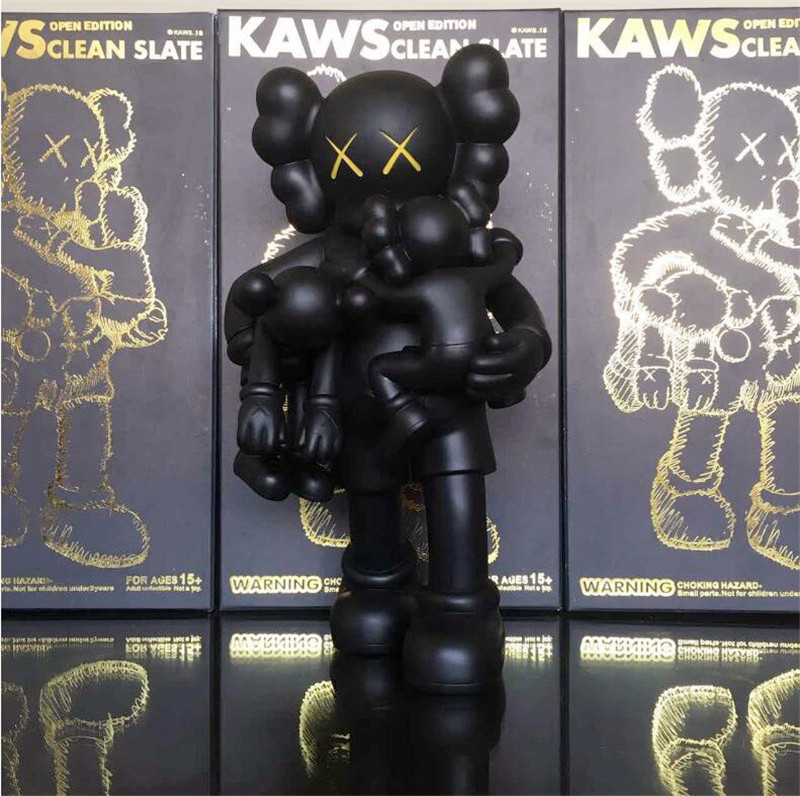 Best-selling Bearbrick 38CM 2KG  Originalfake KAWS Clean Slate Companion detachable and Hold the baby for Original Box Action Figure model decorations gift