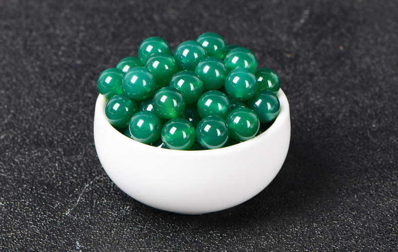 Ankupon  7A Grade Natural Agate Gemstone Loose Beads Round 14mm Crystal Energy Stone Healing Power for Jewelry Making