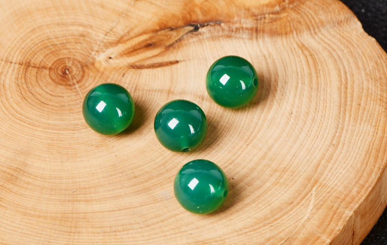 Ankupon  7A Grade Natural Agate Gemstone Loose Beads Round 14mm Crystal Energy Stone Healing Power for Jewelry Making