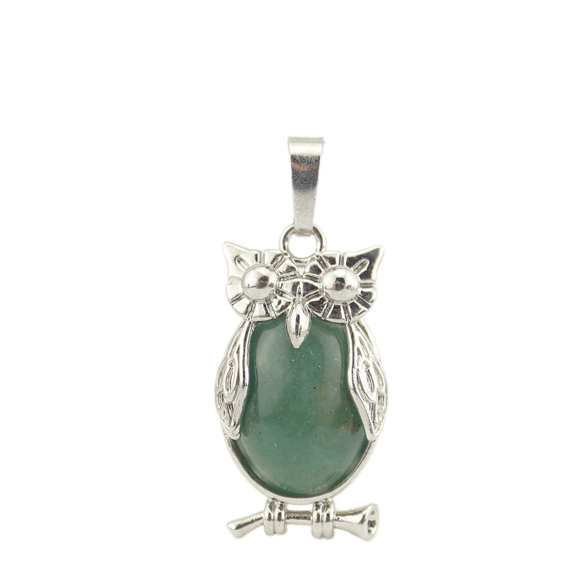 NO.58    1pc crystal  owls pendant +  1 lucky scoop crystal  bag (about 100grams) of mixed well tumbled natural crystal Chakra stones    +1 dice game