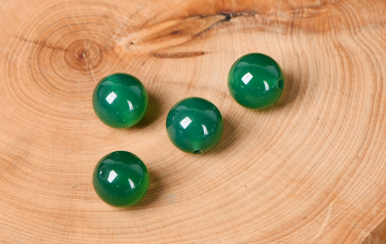 Ankupon  7A Grade Natural Agate Gemstone Loose Beads Round 14mm Crystal Energy Stone Healing Power for Jewelry Making
