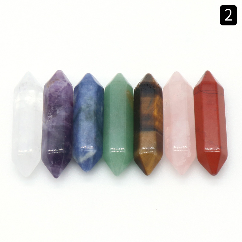 ANKUPON 14 Packs Natural Crystal Hexagonal Column Crystal Yoga Stone Gift Box Decoration,Palm Sized Original Gemstones,DIY Matching Set Gifts for Women Meditation,Collection