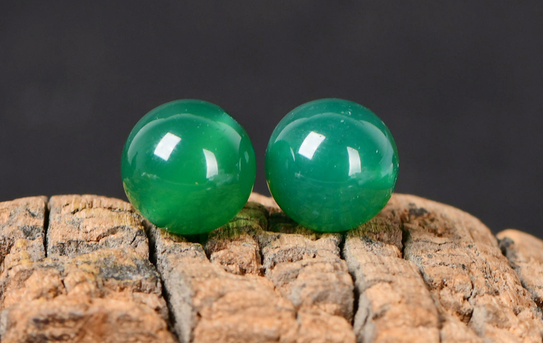 Ankupon  7A Grade Natural Agate Gemstone Loose Beads Round 14mm Crystal Energy Stone Healing Power for Jewelry Making