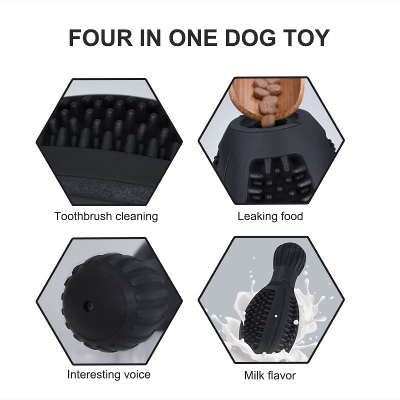 Rubber Bowling Ball Leaking Food Interactive Toy