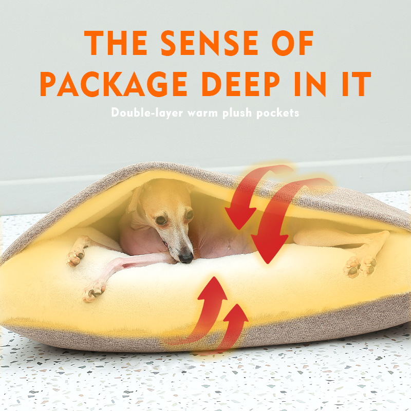 Winter Warm Detachable Sleeping Bag Dog Bed