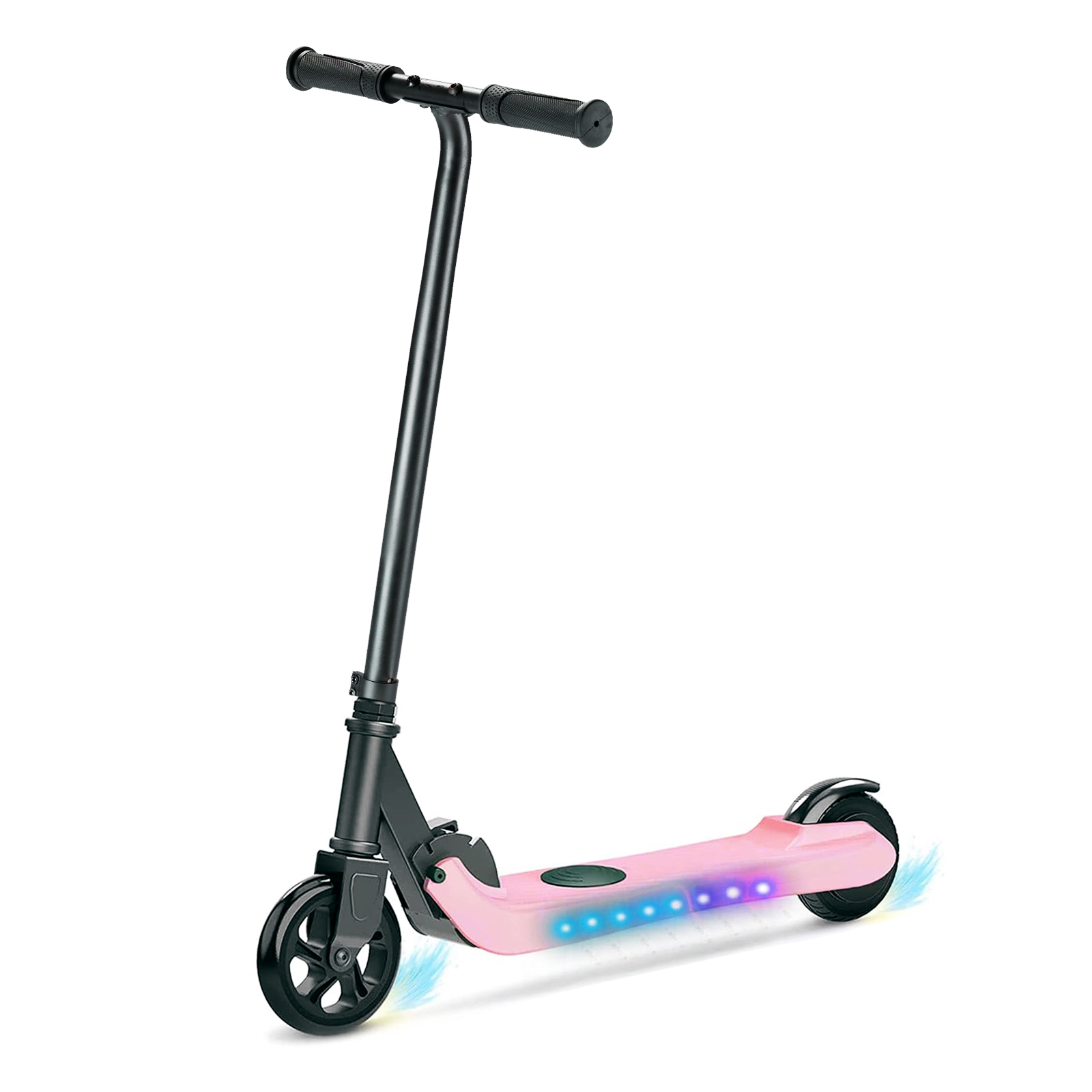 7 Zoll Faltbarer Kinderroller Rosa mit LED Lichter