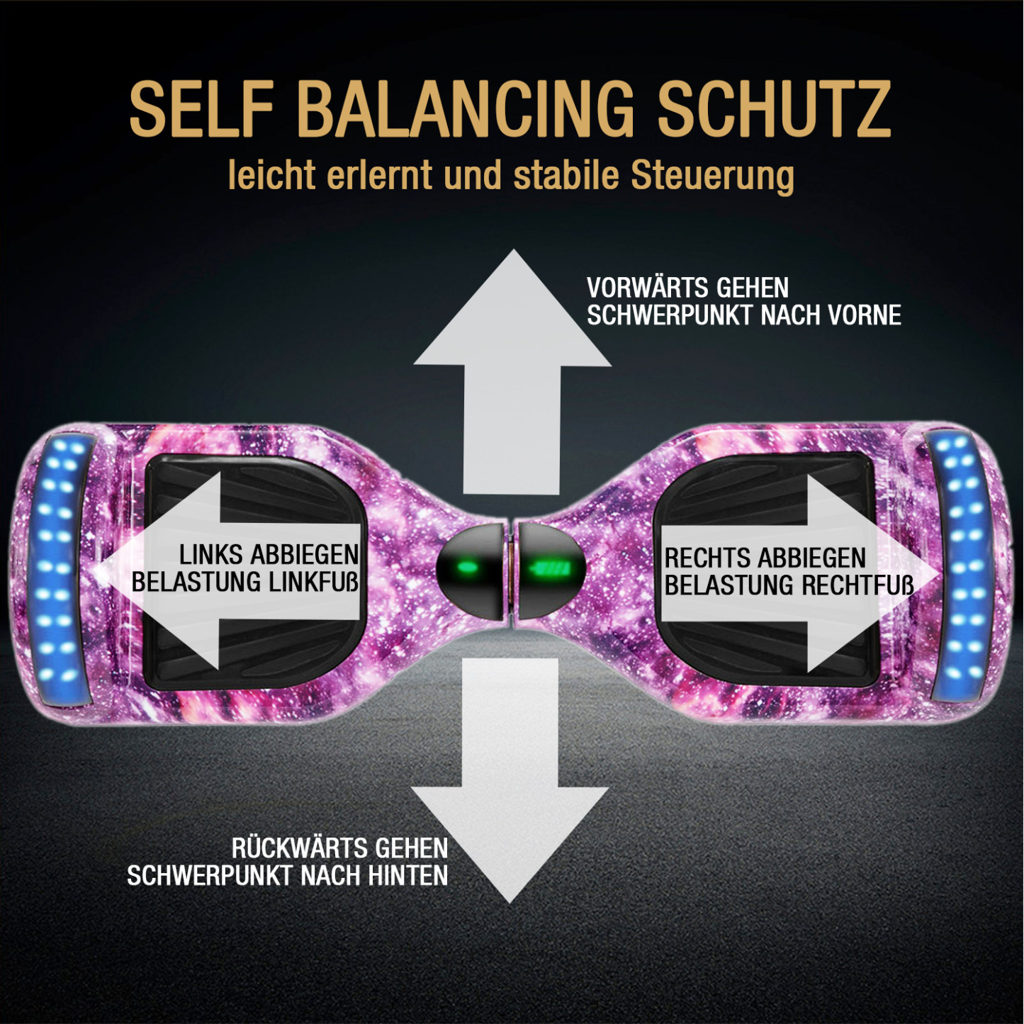 6,5 Zoll Galaxie Lila Hoverboard für Kinder