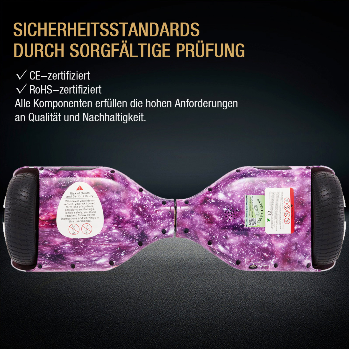 6,5 Zoll Galaxie Lila Hoverboard für Kinder