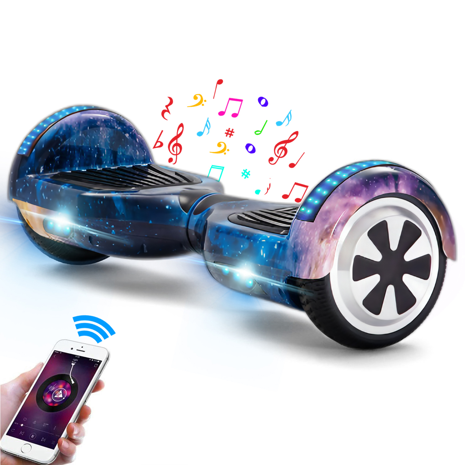 6,5 Zoll Galaxie Blau Hoverboard für Kinder Bluetooth Lautsprecher Musik Deutschland