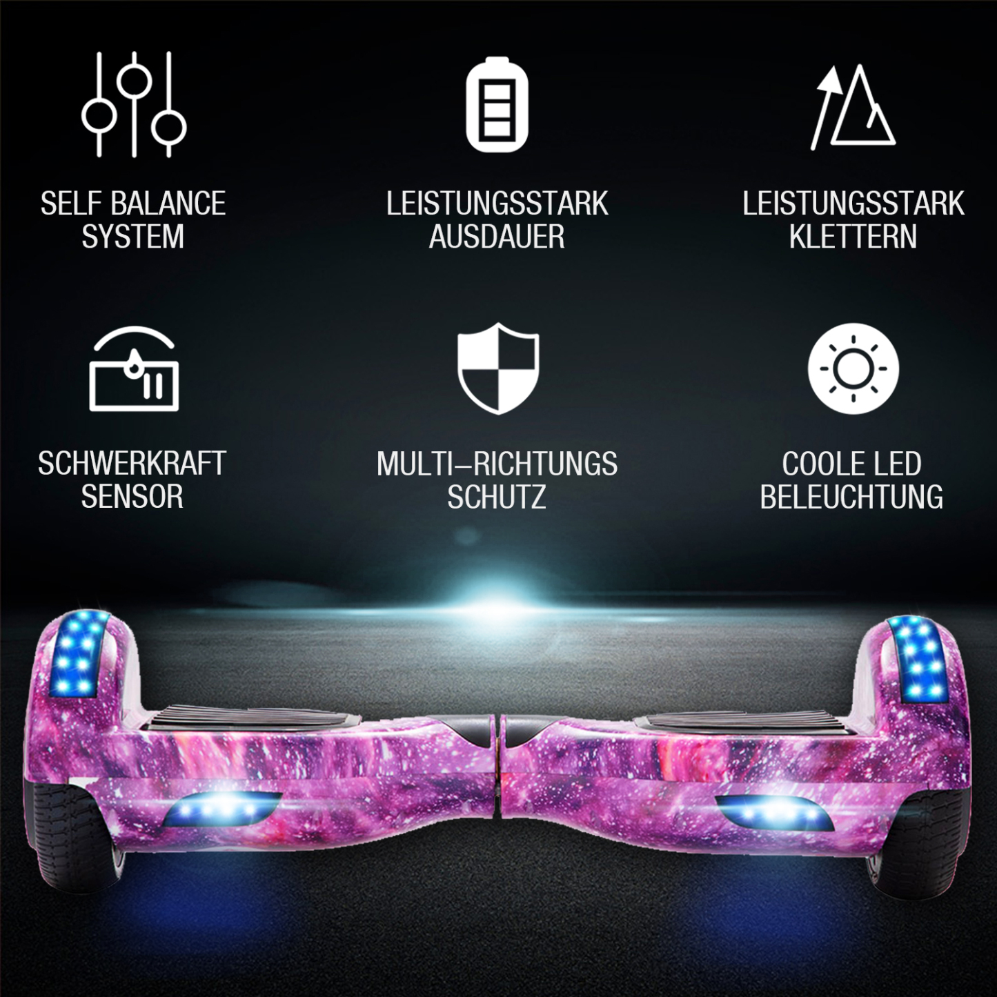 6,5 Zoll Galaxie Lila Hoverboard für Kinder