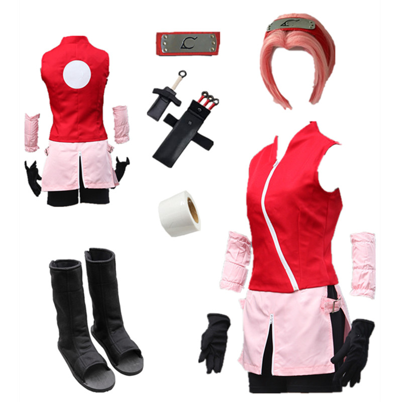  Anime Haruno Sakura cosplay costume 