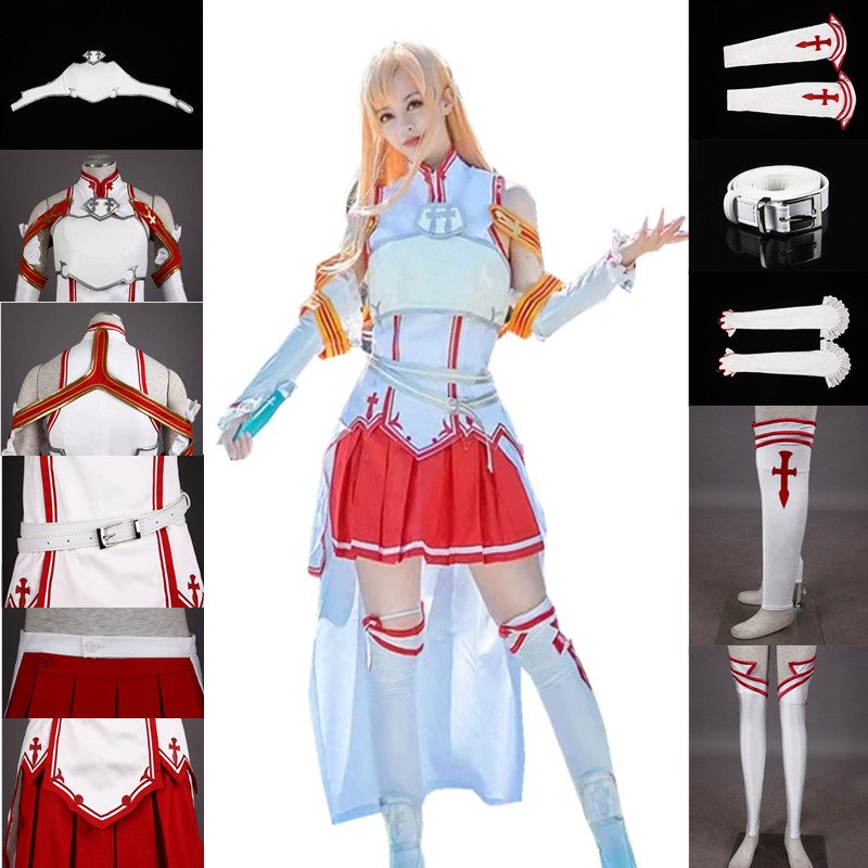  Sword Art Online  Asuna Cosplay Costumes 