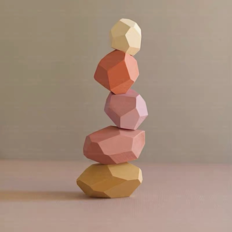 Wooden Stone Balancing Blocks/Polyhedron blocks