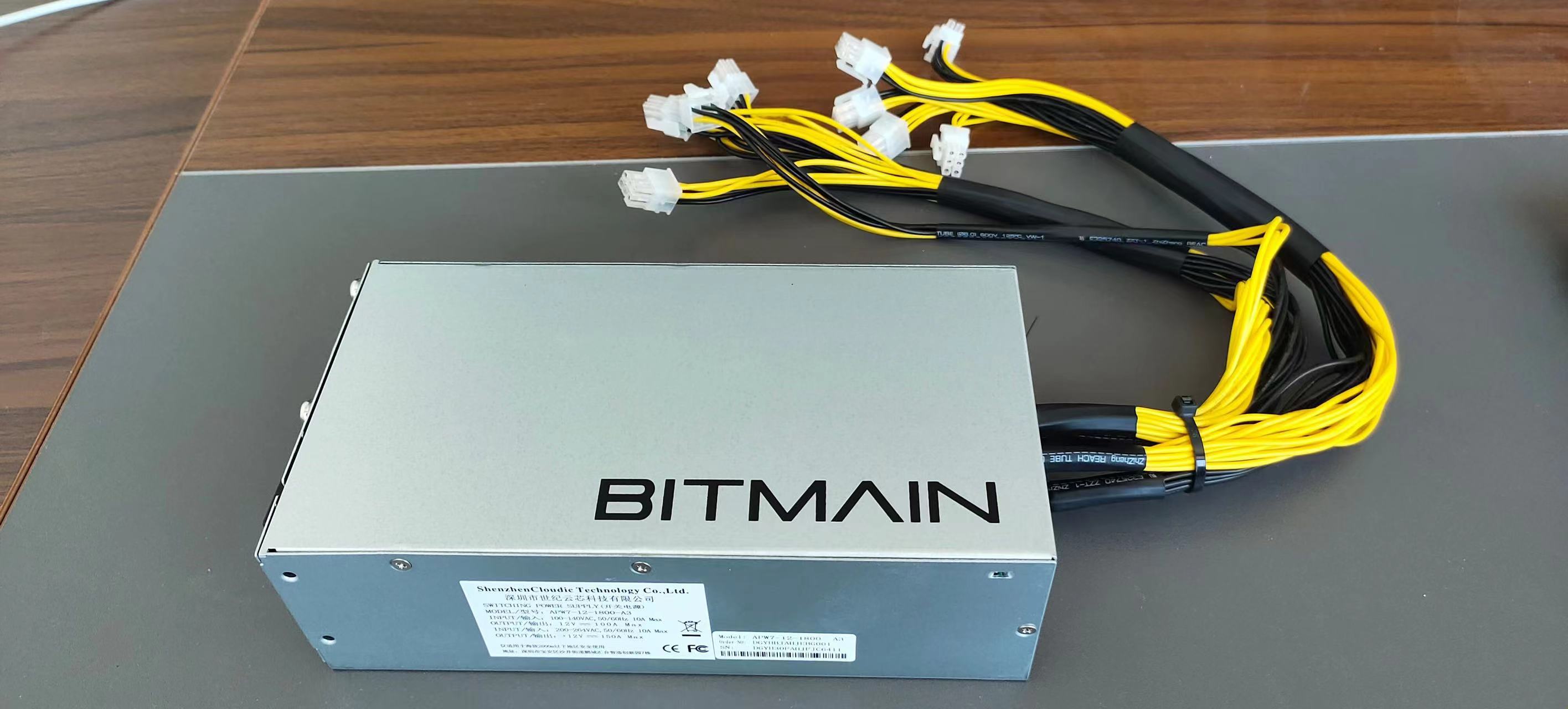 Bitmain GENUINE Antminer Power For GPU miner Supply APW7 PSU 1800w 110v 220v New Model for S9 or L3+ or Z9 Mini or D3 ASICs w/ 10 Connectors