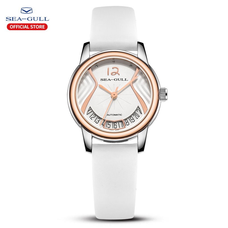 2021 new seagull watch female gold-plated trend fashion simple belt automatic mechanical watch fashion watch 6023L