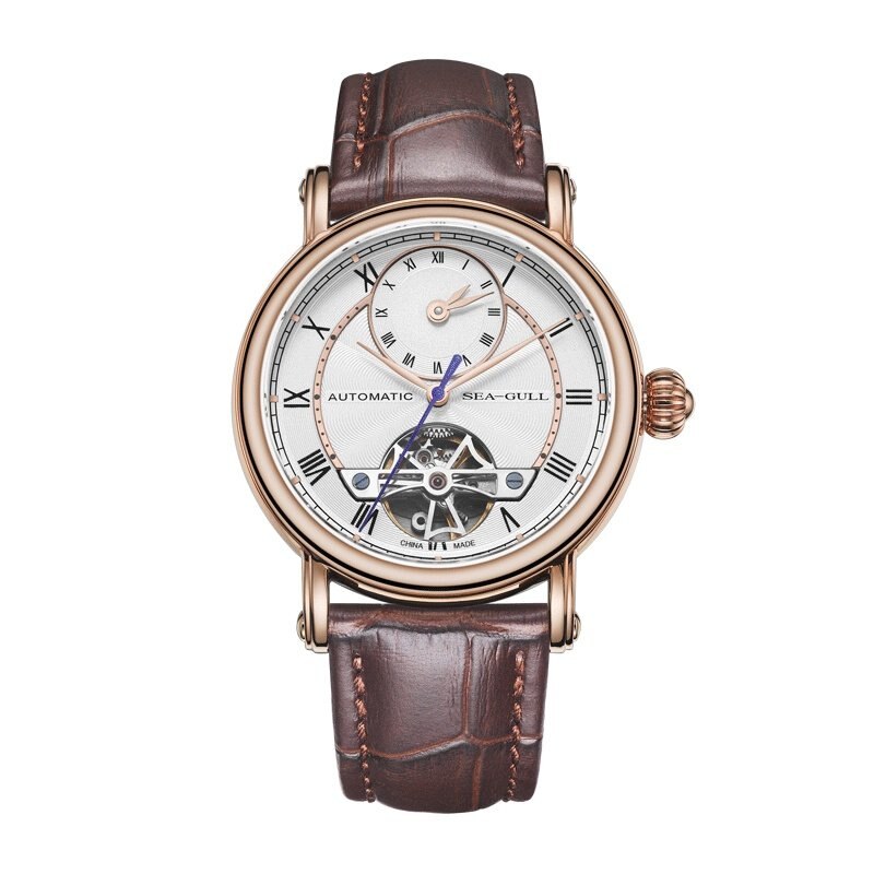 Seagull Men's Watch Dual Time Zone Belt Waterproof Automatic Mechanical Watch Master Series 819.11.6041