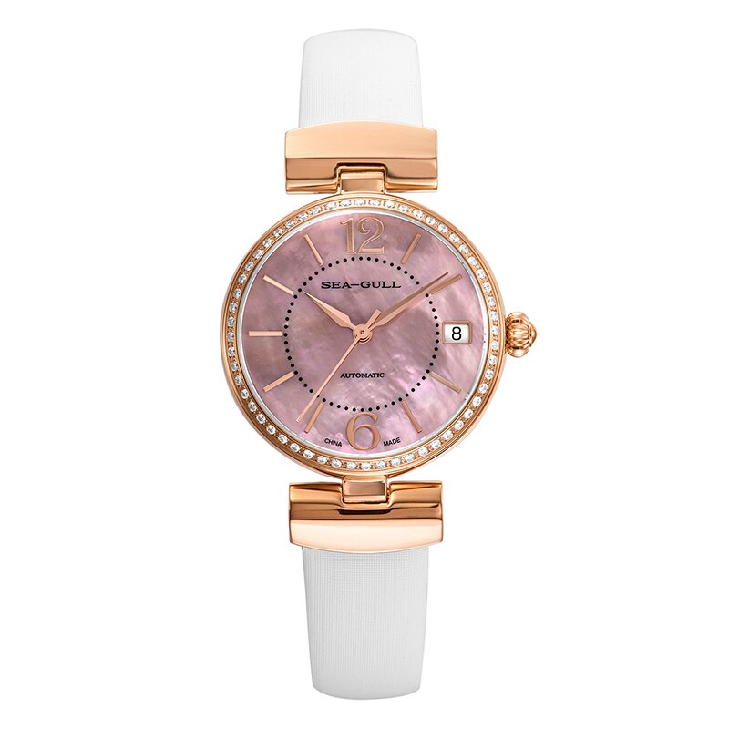 2021 Seagull Ladies Automatic Mechanical Watch Classic Casual Calendar Mother-Of-Pearl Dial Sapphire Crystal Mechanical Watch