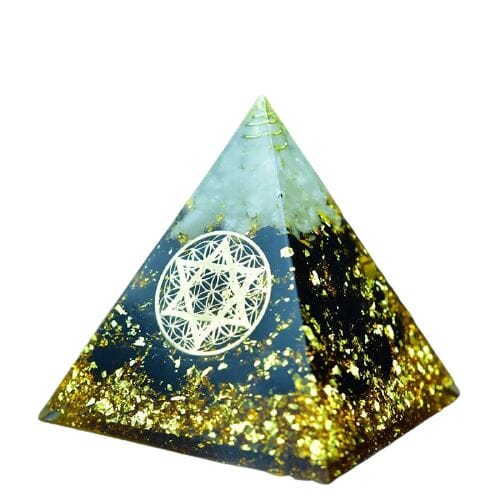 Orgone Pyramid Green Garnet Natural Crystal