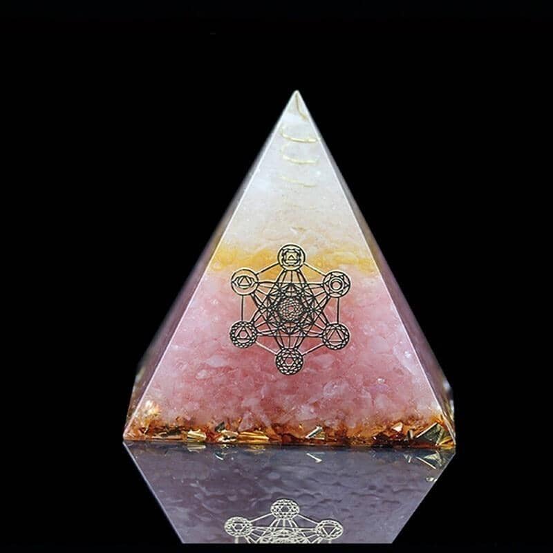Orgone Rose Quartz Crystal Pyramid