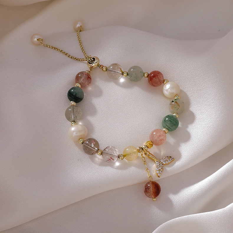 Fishtail Pearl Crystal Bracelet