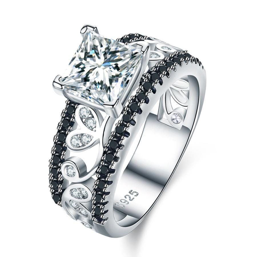 Diamond Crystal Silver Ring