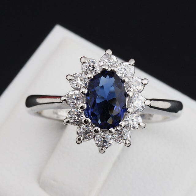 Blue Sapphire Crystal Ring
