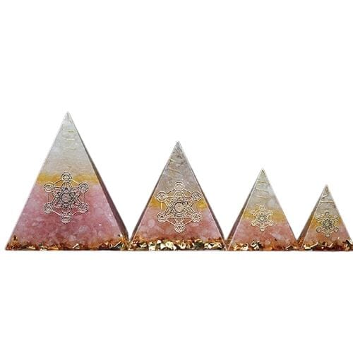 Orgone Rose Quartz Crystal Pyramid