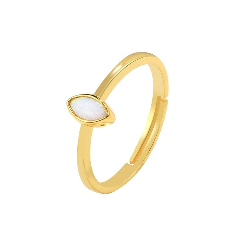 Charm Sparkling Opal Finger ( Adjustable ) Ring
