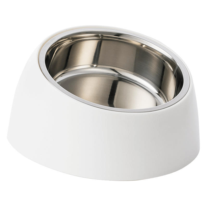 JJ-PE0022 Pet Tilt Stainless Steel Bowl Dog Food and Water Feeder With Base From Xioami-heyidear