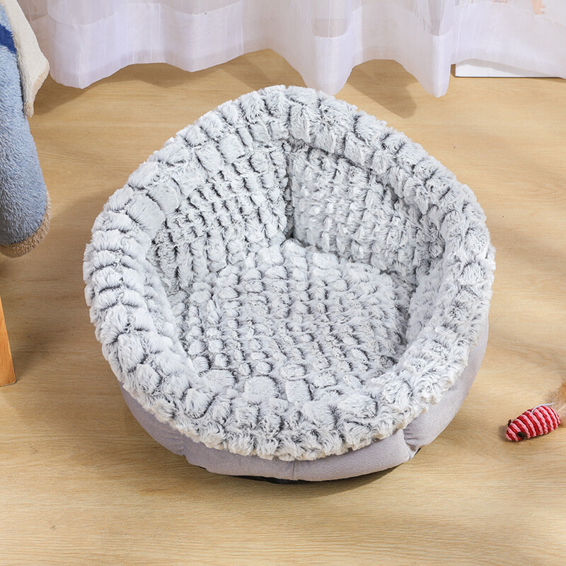 Pet Cat Bed Super Soft Warm Round Super Cute Dog Nest Kennel-heyidear