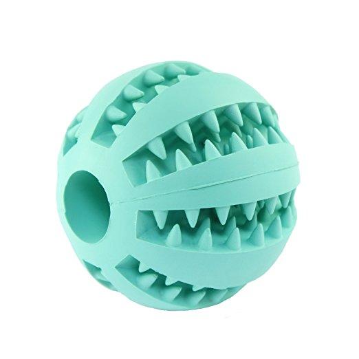 7CM Interactive IQ Treat Ball Rubber Dog Balls Toys with Bite Resistant Soft Rubber Dog Balls-heyidear